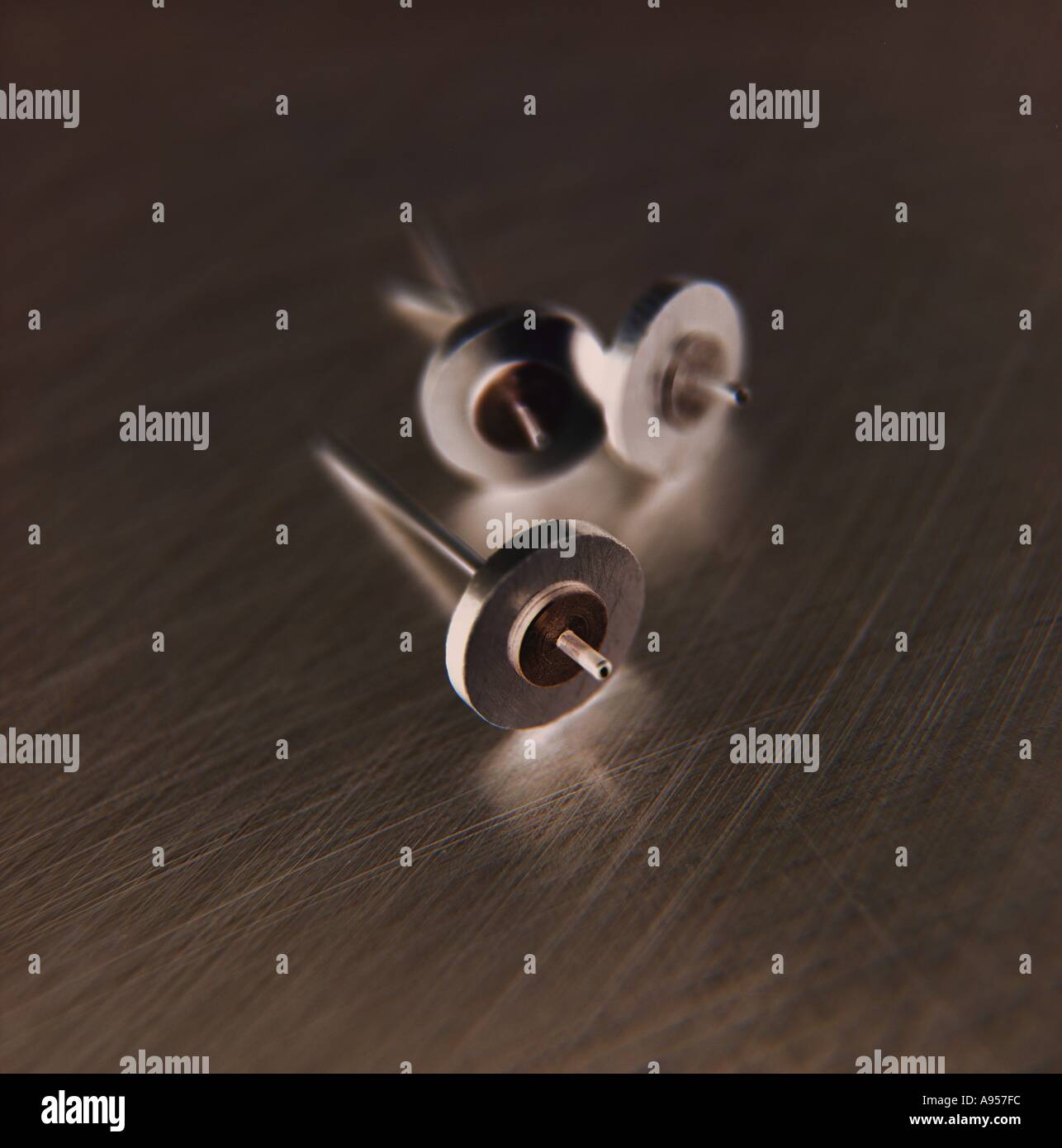 Photograph of metal push pins Stock Photo - Alamy