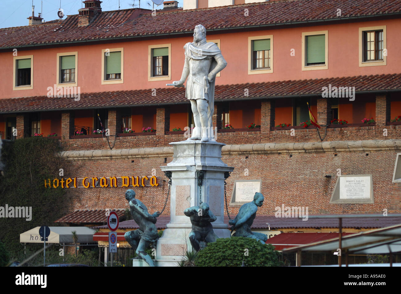 Four Moors statue in Livorno Harbour Tuscany Italy Stock Photo Alamy