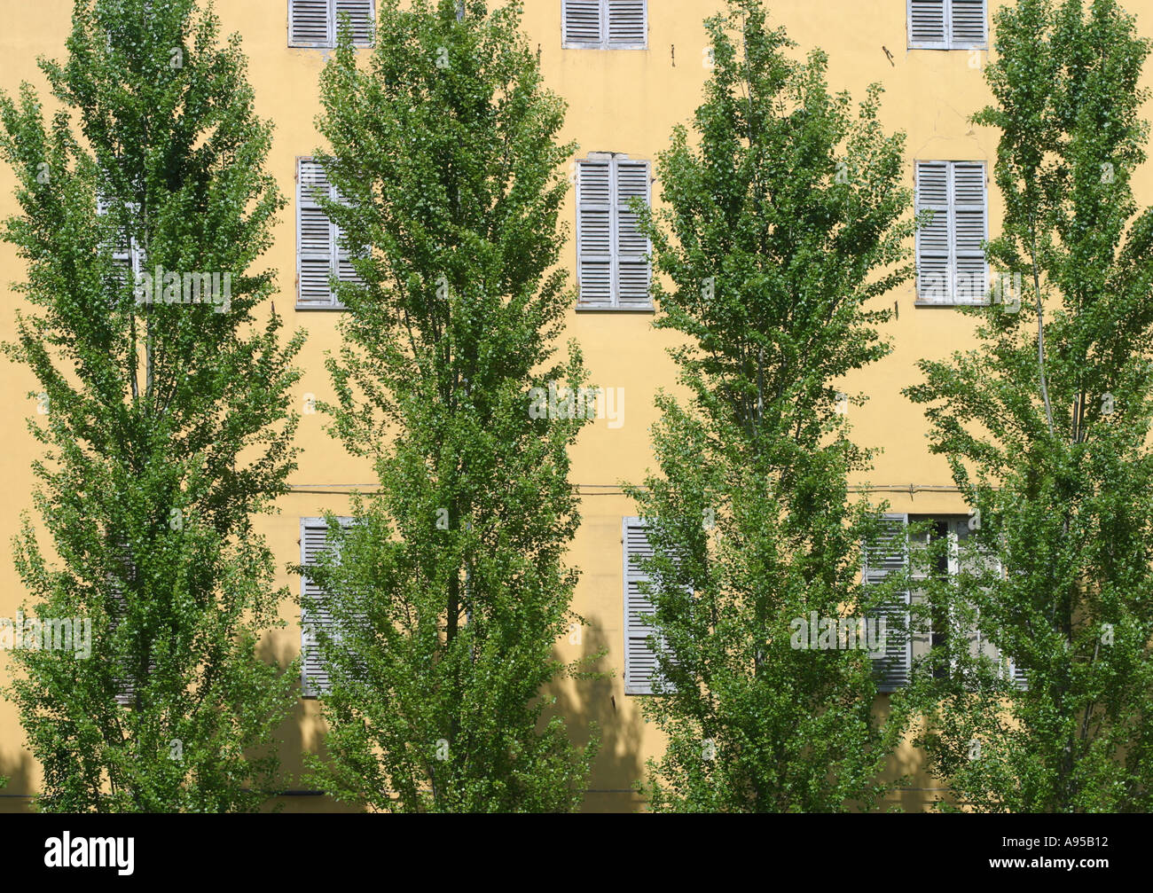 Building and trees in Parma Italy Stock Photo Alamy
