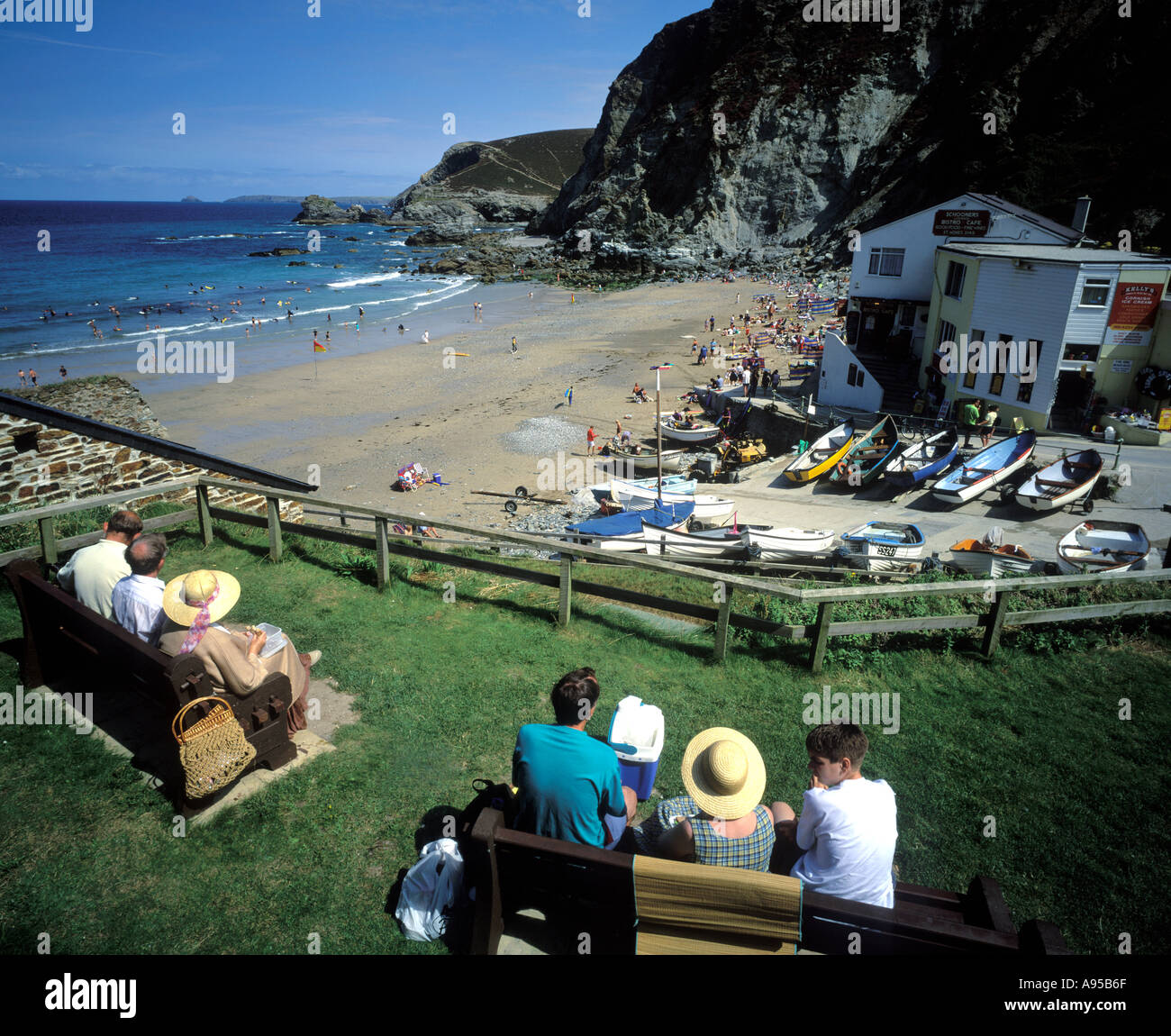 Trevaunance Cove at St Agnes in Cornwall Britain UK Stock Photo Alamy