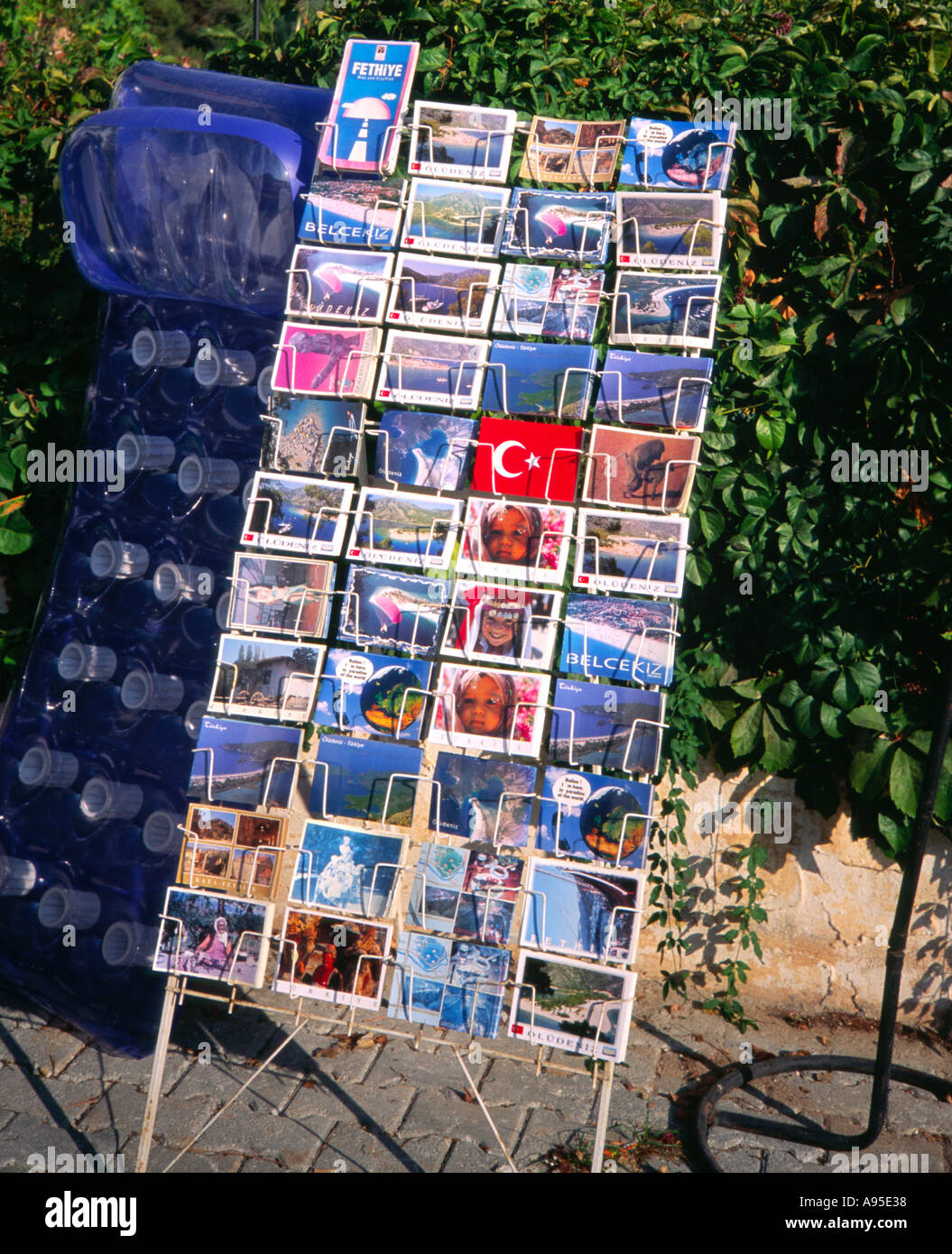 Postcards Olu Deniz Turkey Stock Photo