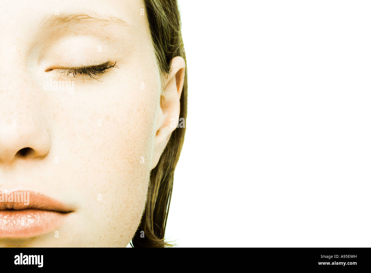 Half Closed Eyes High Resolution Stock Photography and Images Alamy