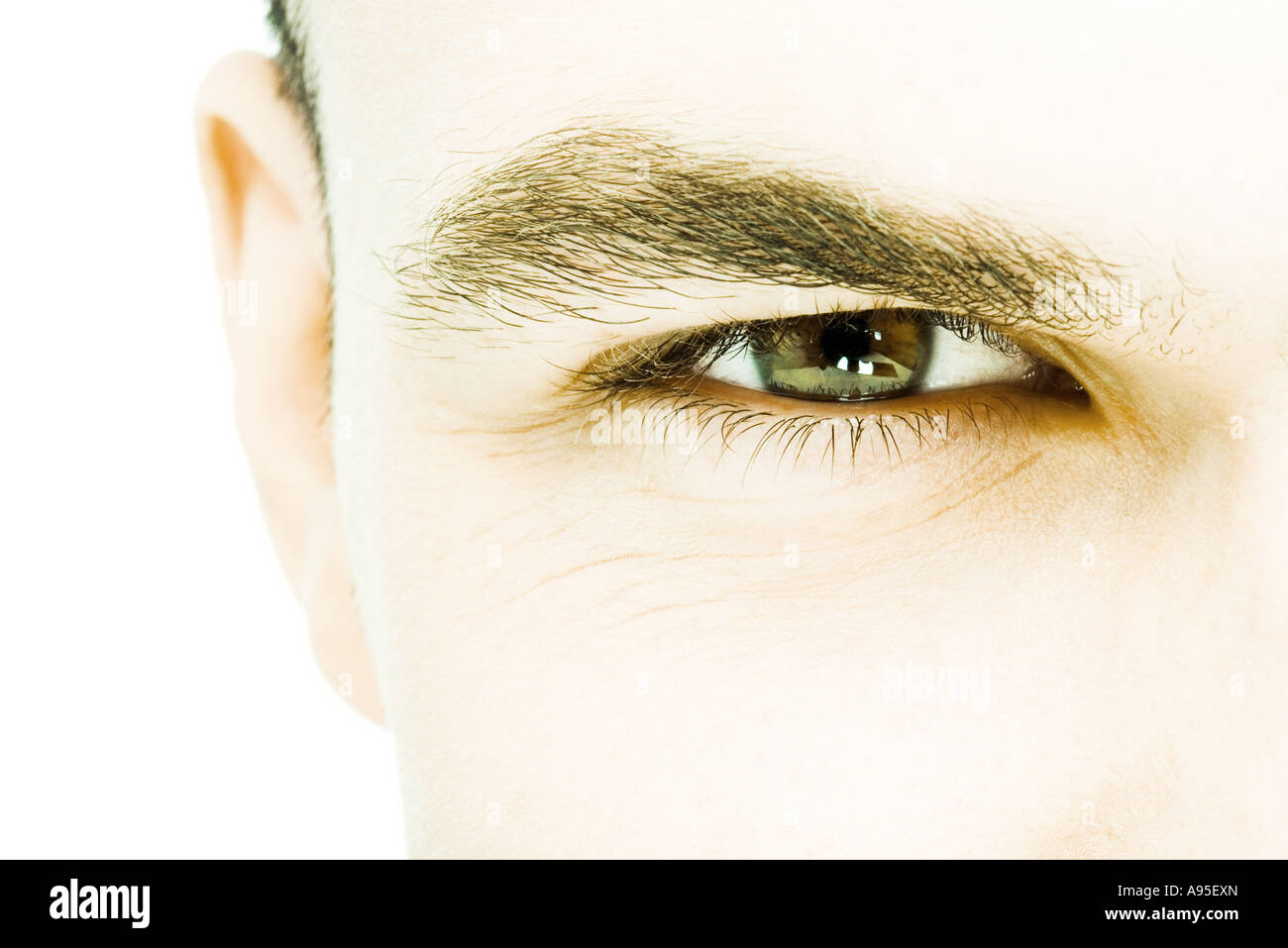 Young man's eye, extreme close-up Stock Photo