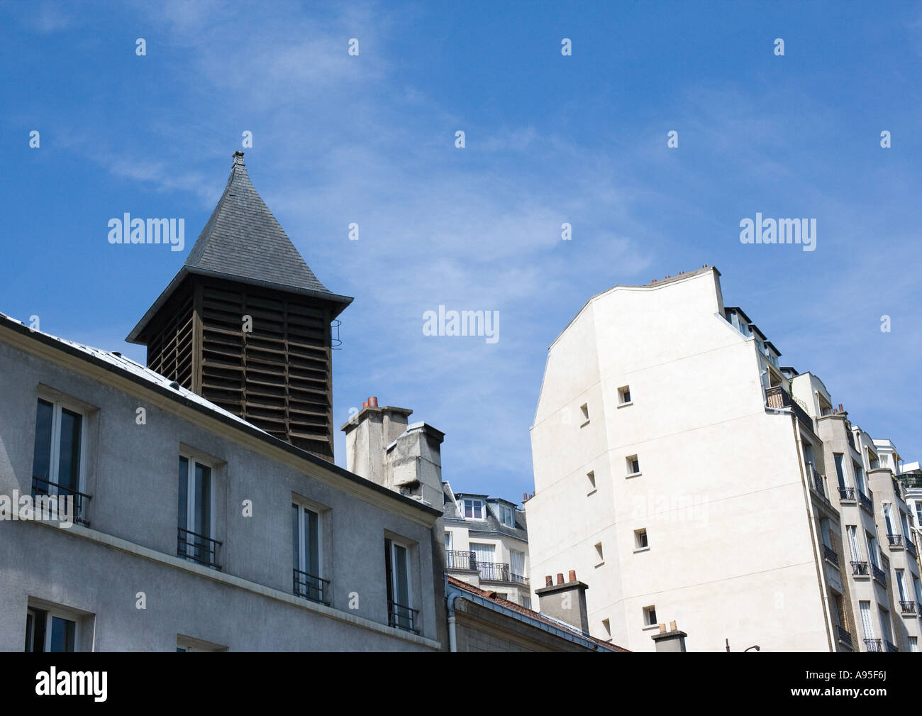 Turret and apartment buildings Stock Photo Alamy