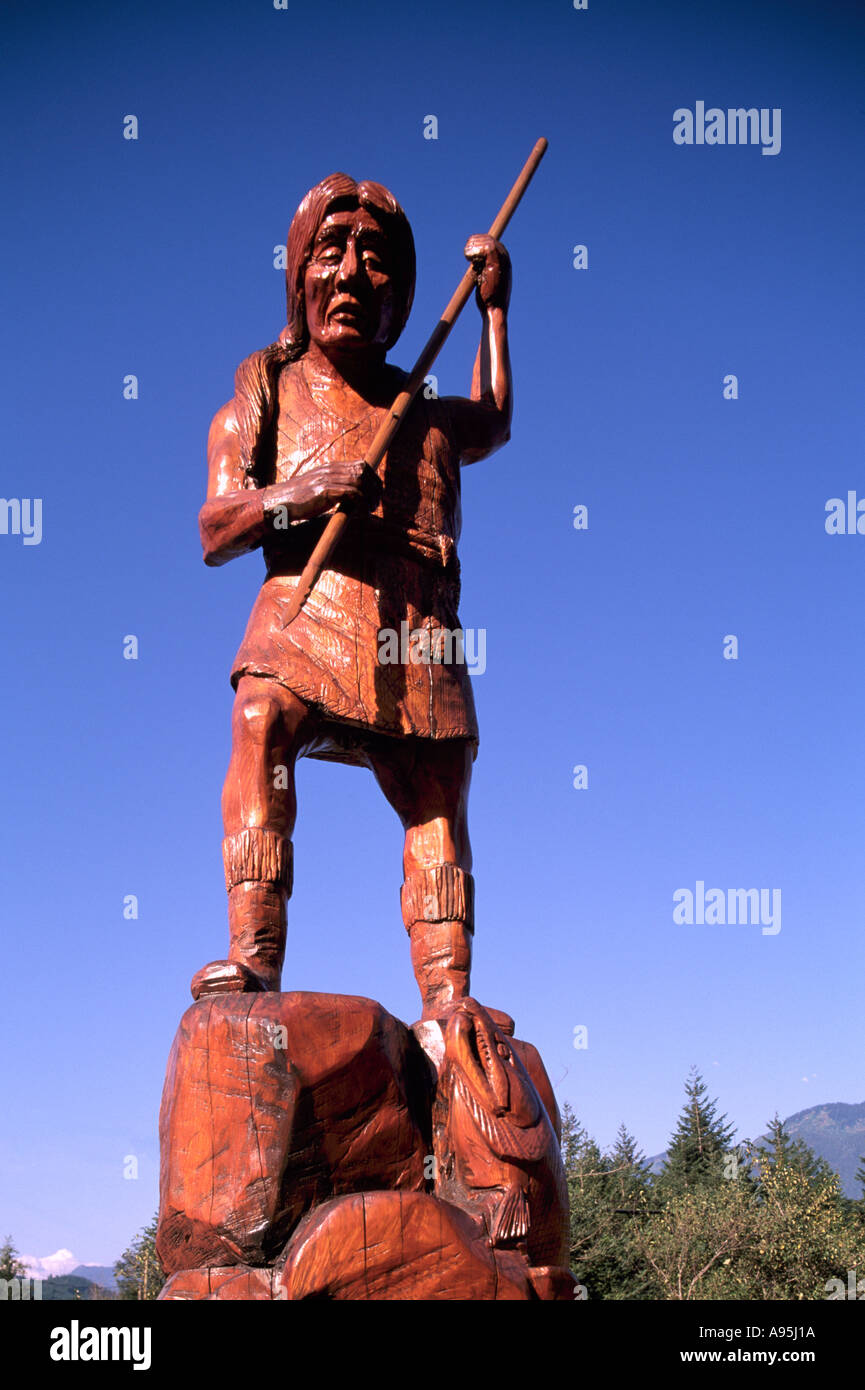 A Chainsaw Wood Carving Sculpture on Display in Hope British Columbia