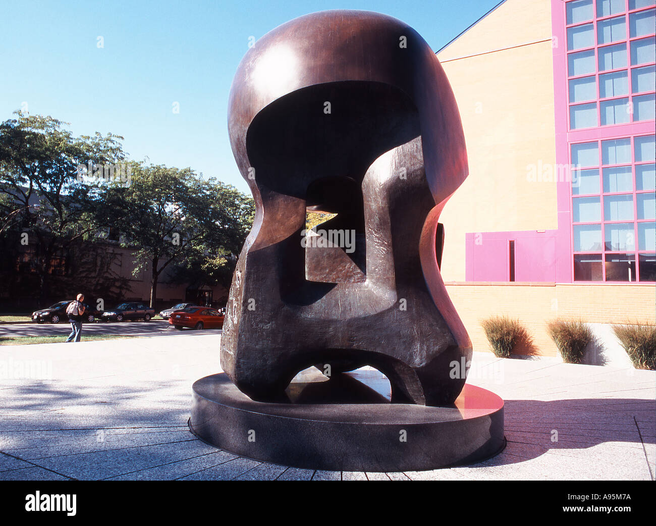 Henry Moore's sculpture in Chicago commemorates Enrico Fermi's inauguration of the atomic age on 2 December 1942 Stock Photo