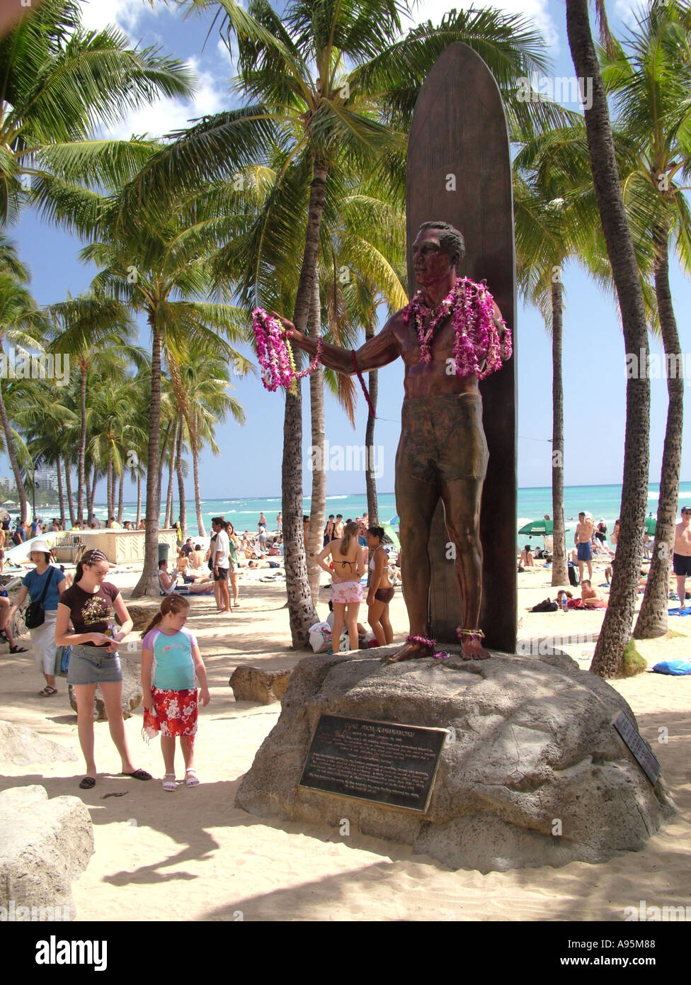Waikiki beach surfing hi-res stock photography and images - Alamy