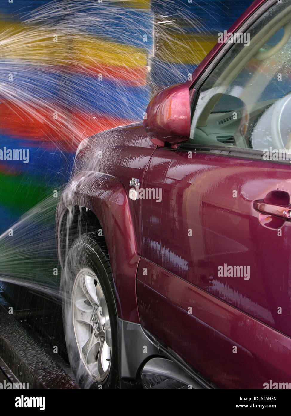 Toyota Landcruiser Car Wash Scene Stock Photo Alamy