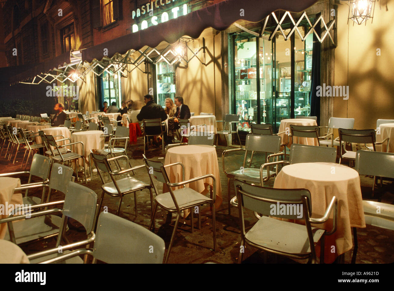 The cafe Rosati In piazza del popolo Rome Italy Stock Photo - Alamy
