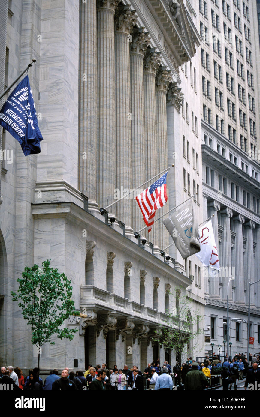 New York NY New York Stock Exchange Building On Wall Street Stock Photo