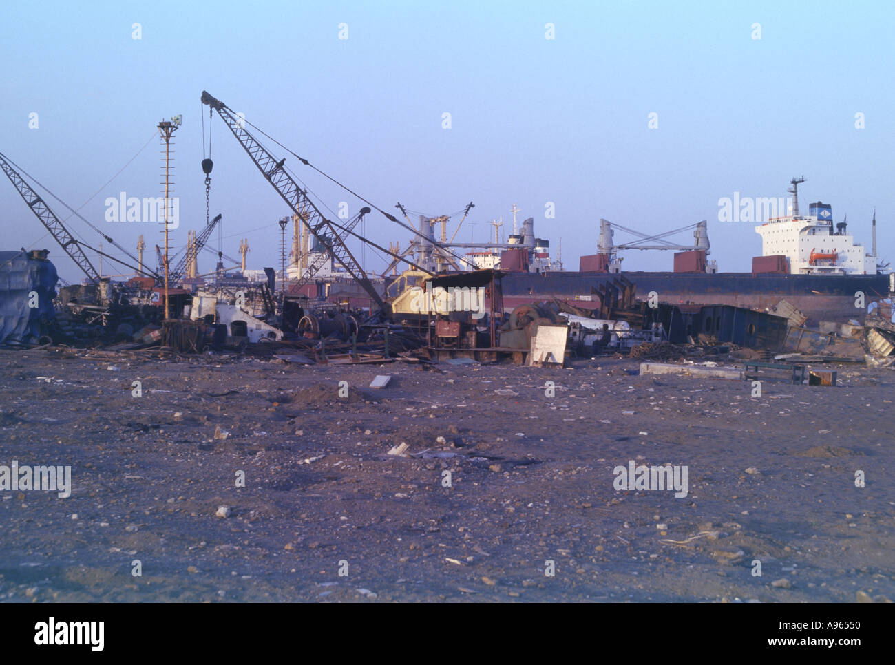 Ship-breaking, Alang Stock Photo