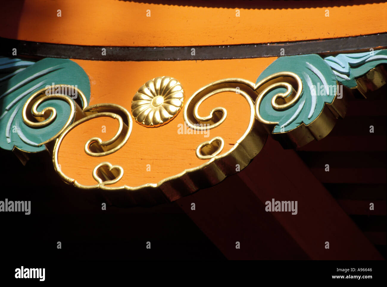Detail of roof structure Yasaka Shrine Kyoto Japan Stock Photo - Alamy