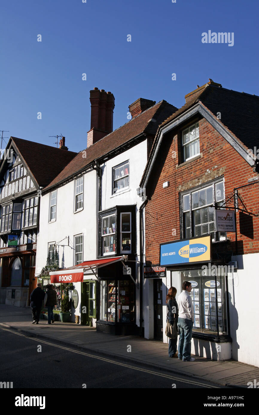 united kingdom west sussex arundel shops in the high street Stock Photo