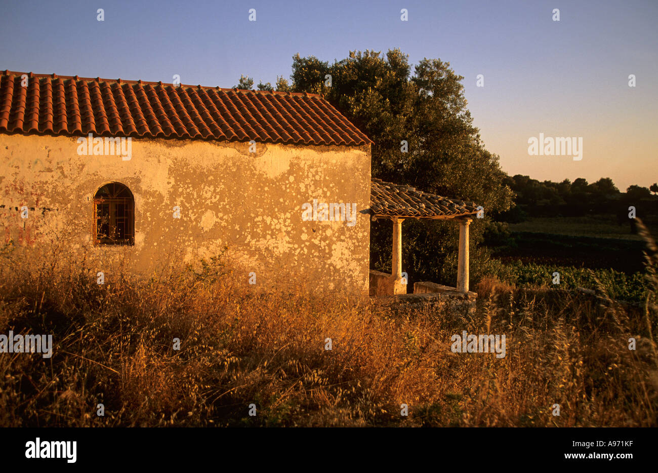 greece ionian zakynthos island an old farmhouse in the countryside Stock Photo