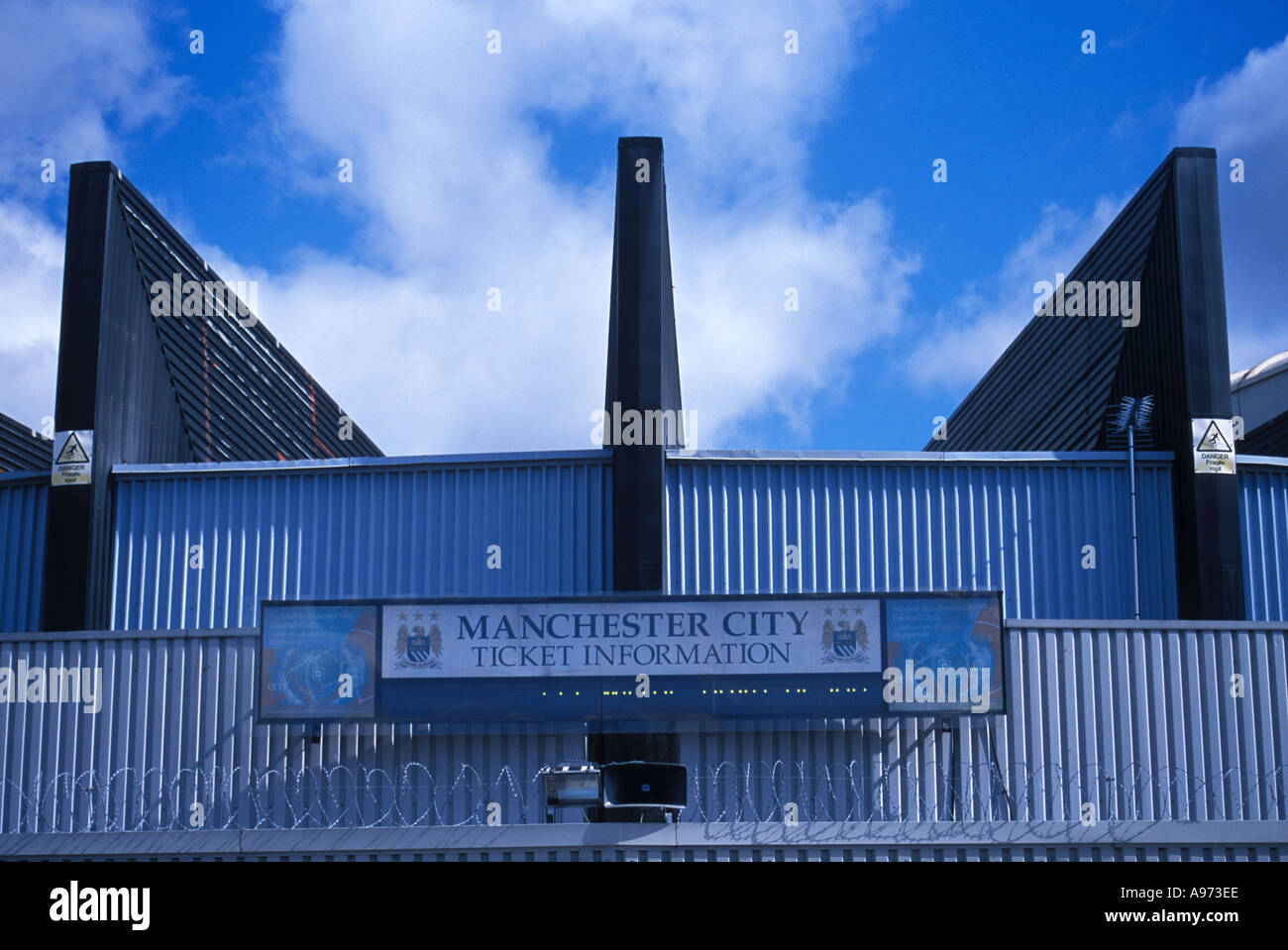 Manchester city stadium road sign hi-res stock photography and images ...