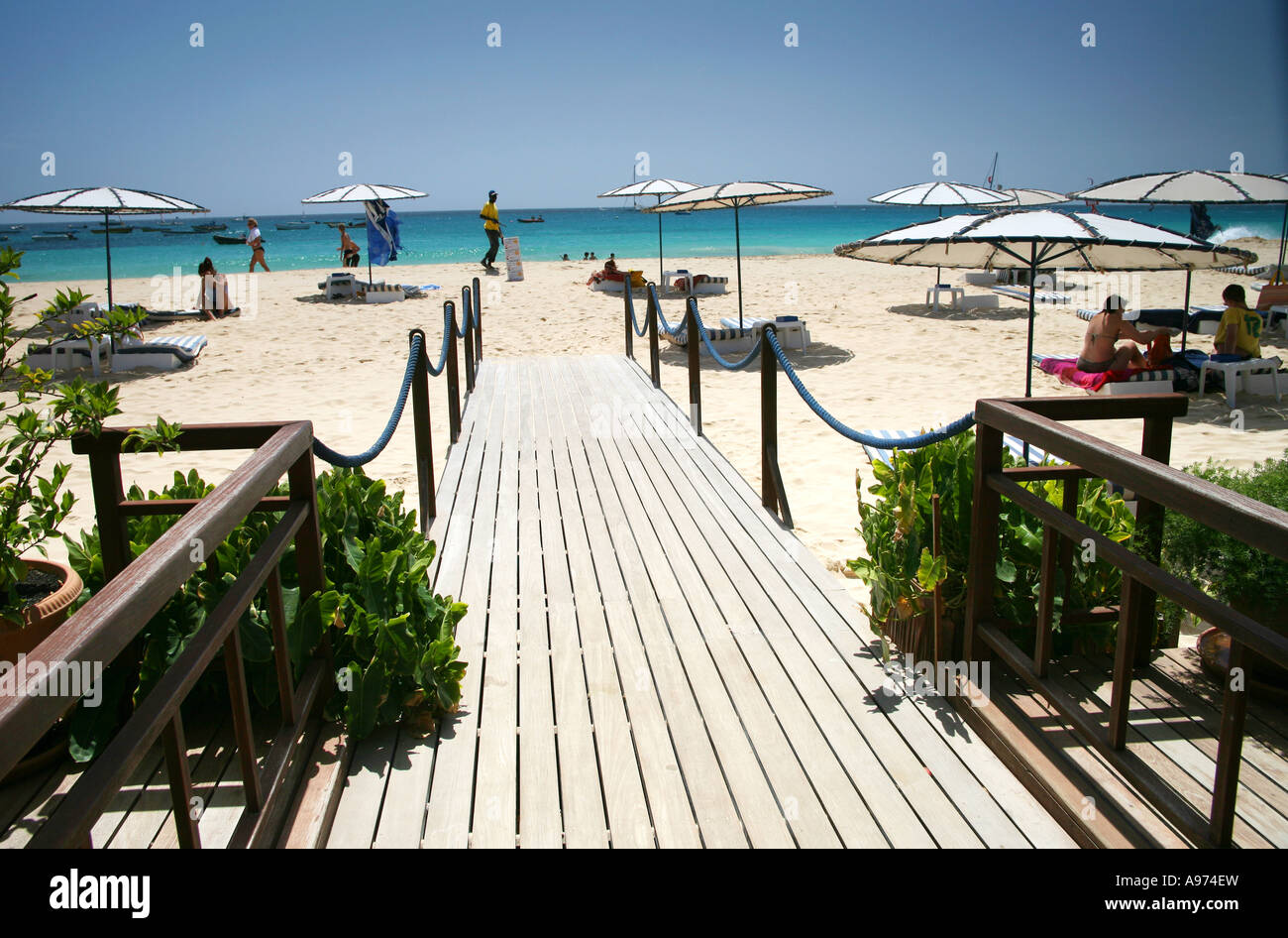 Beach Santa Maria Sal Stock Photo Alamy