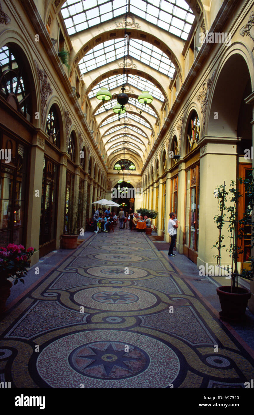 France Paris The Galerie Vivienne 19th century covered shopping arcade Stock Photo
