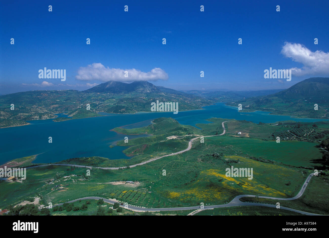 lake near Zahara de la Sierra Andalusia Spain Stock Photo - Alamy