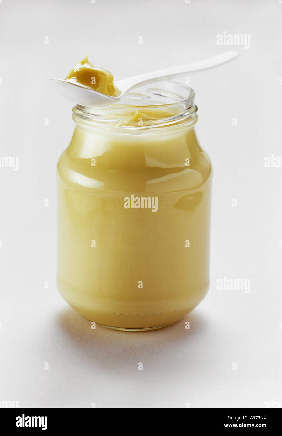 A Jar of Mayonnaise with Spoonful FoodCollection Stock Photo Alamy