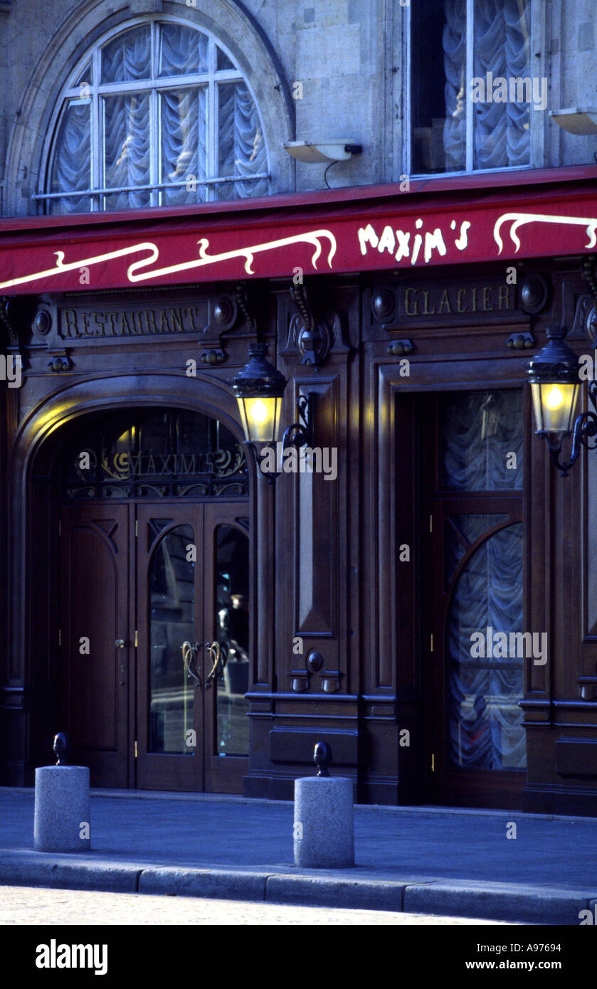 Maxim s famous restaurant at Paris France Stock Photo