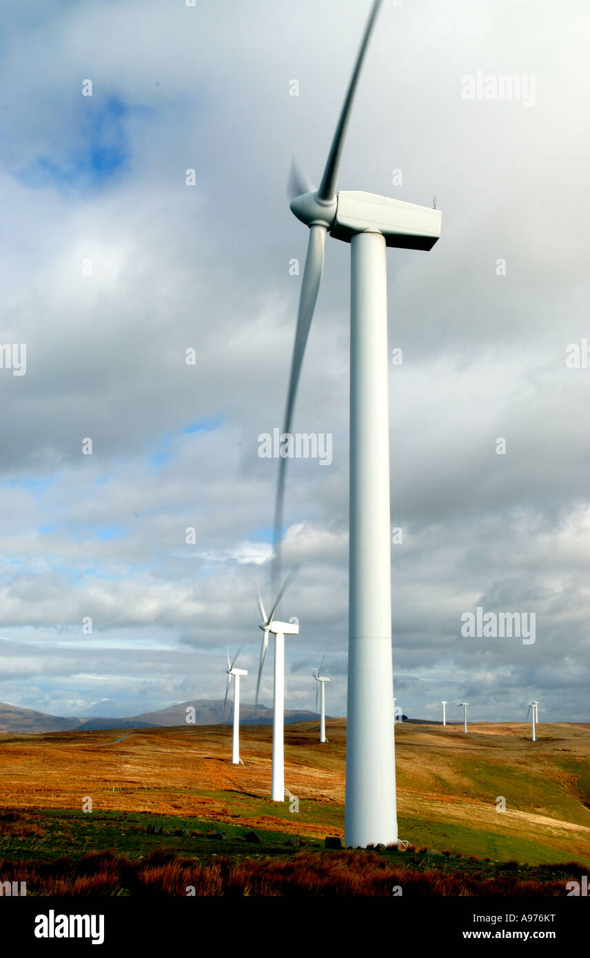 Wind Farm Cemmaes Stock Photo