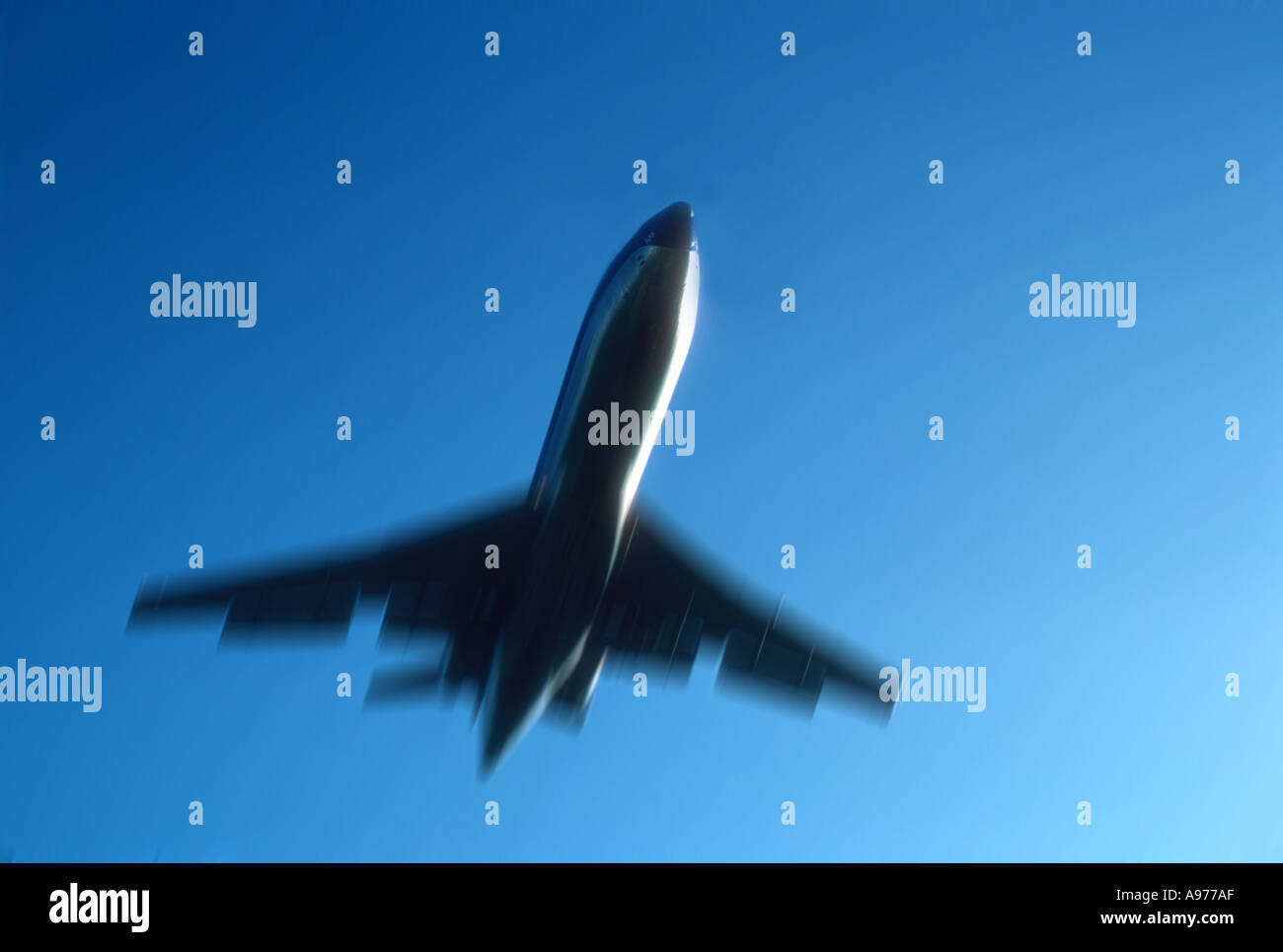 commercial jet taking off from international airport Stock Photo Alamy
