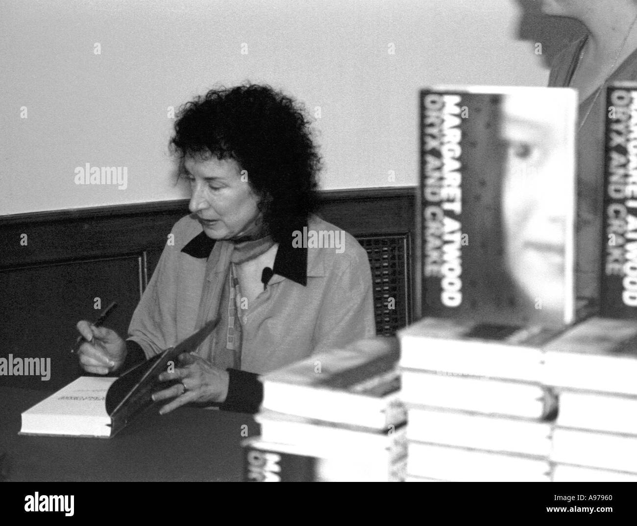 Margaret Atwood signing her books Stock Photo Alamy