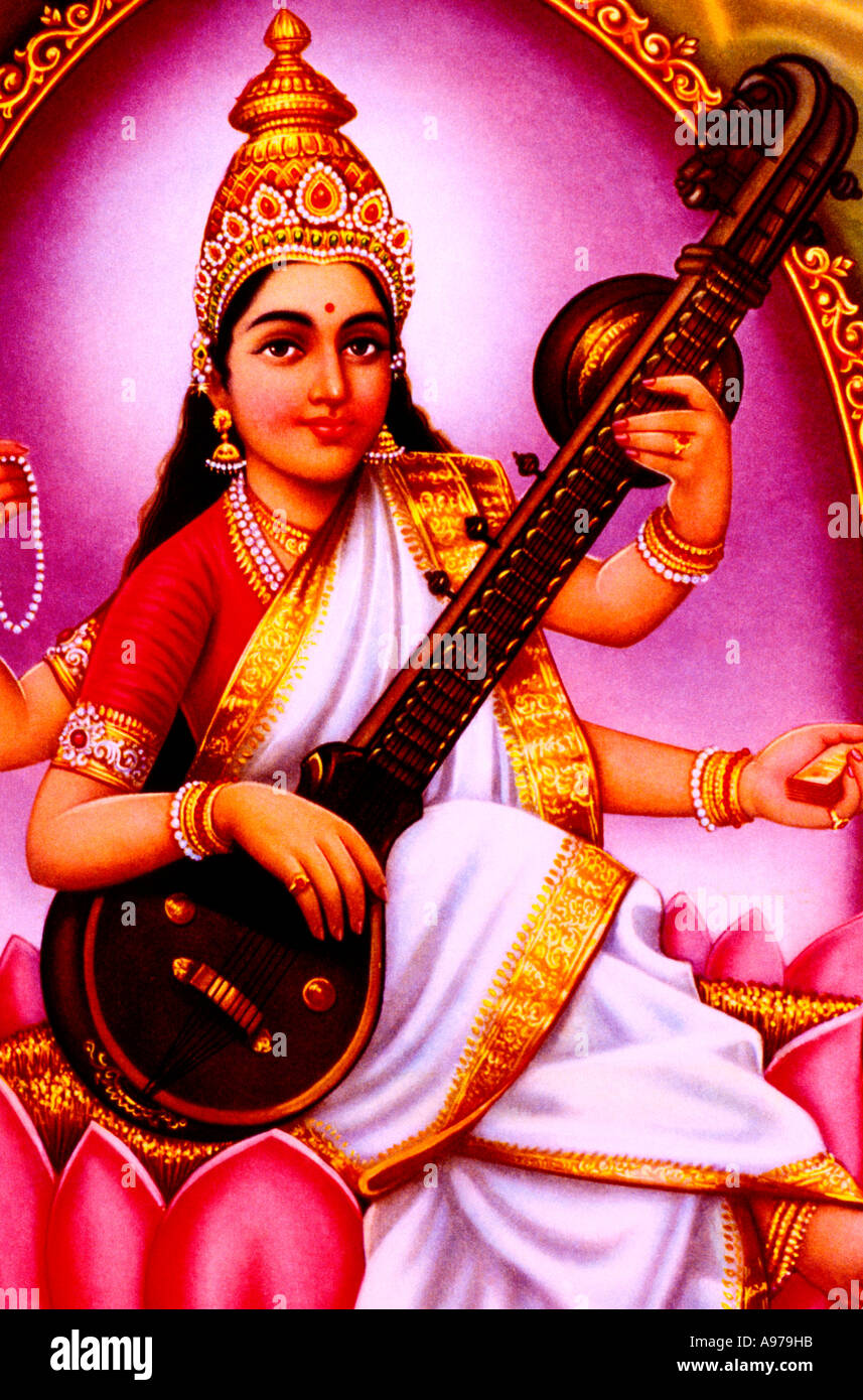 Saraswati Hindu Goddess Of Education Stock Photo - Alamy Saraswati Hindu Goddess Of Education Stock Photo - Alamy