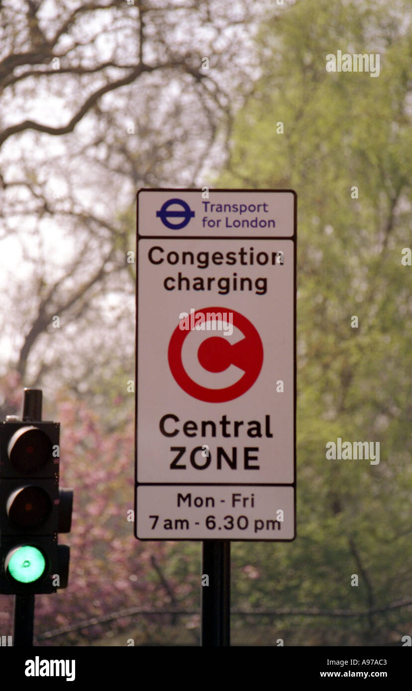 Congestion Sign London  England UK Stock Photo