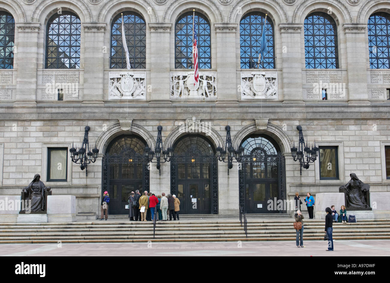 Boston public library exterior hi-res stock photography and images - Alamy