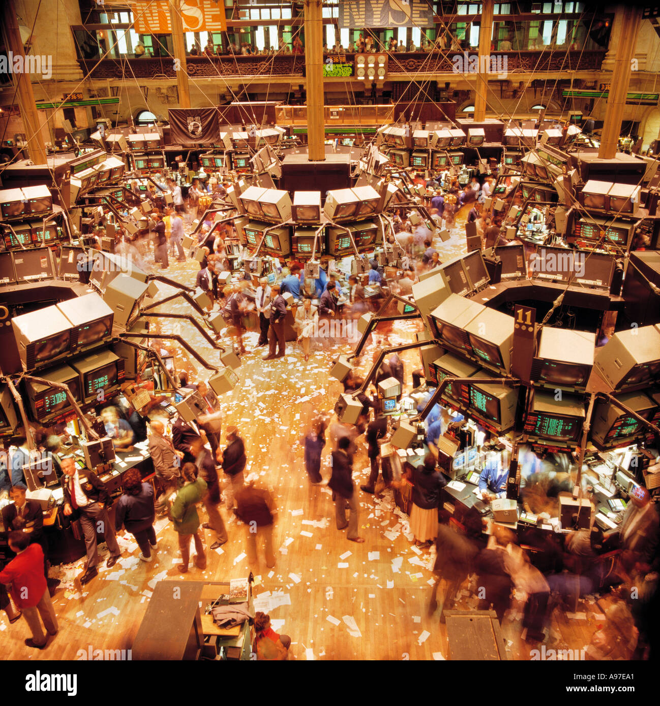Financial - Trading floor of the New York Stock Exchange / New York, New York, USA. Stock Photo