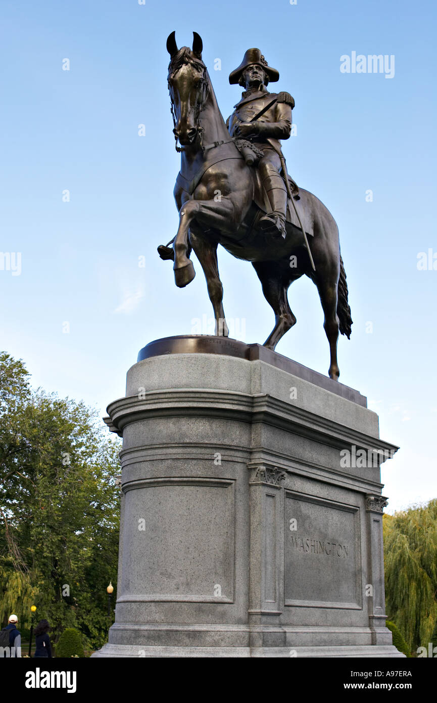 MASSACHUSETTS Boston Statue of Washington mounted on a horse