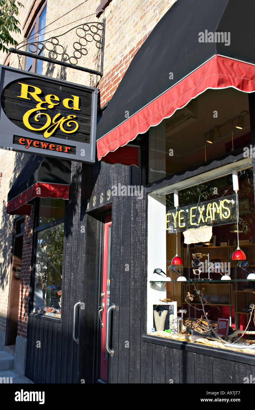 ILLINOIS Chicago Red Eye eyeglass store Bucktown neighborhood on near