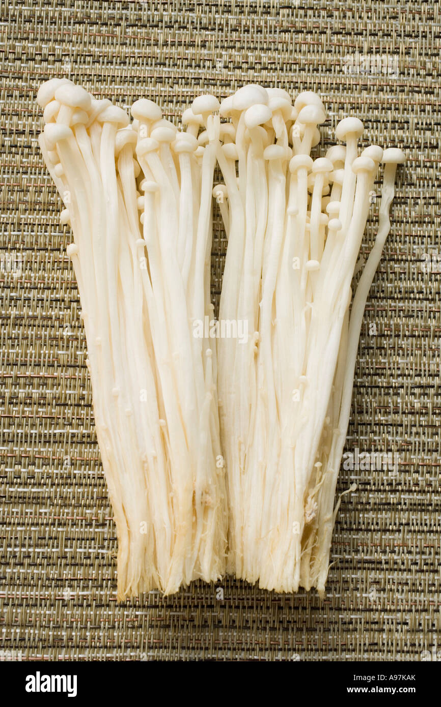 Fresh Enoki Mushrooms FoodCollection Stock Photo - Alamy