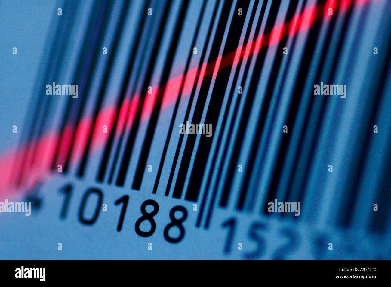 BAR CODE SCAN WITH RED SCAN LIGHT Stock Photo Alamy