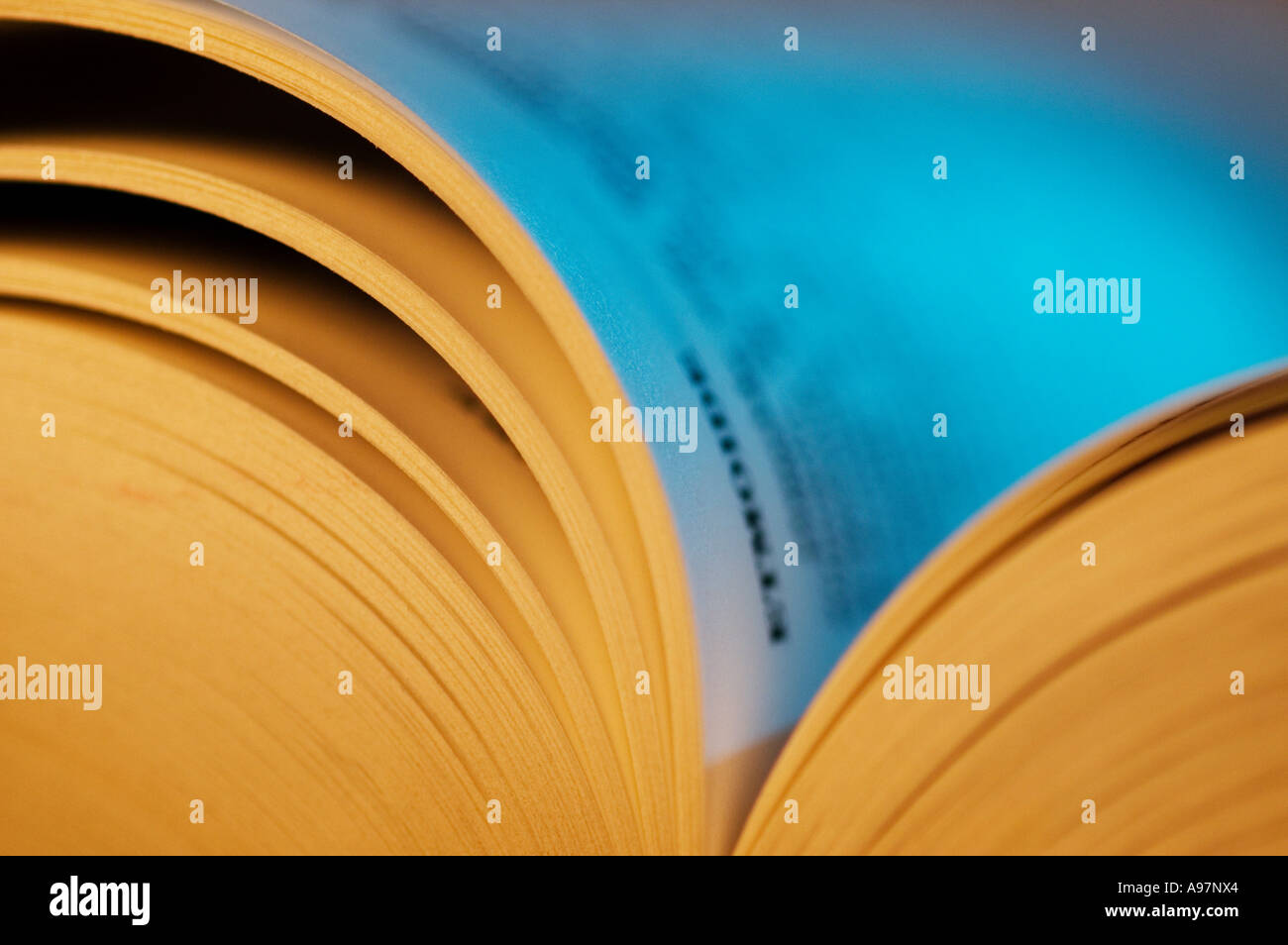 OPEN BOOK SHEETS Stock Photo Alamy