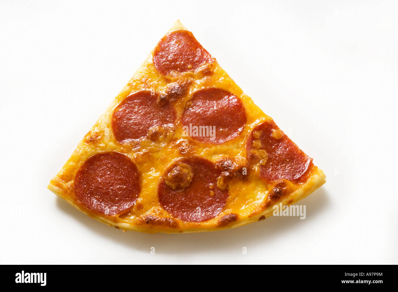 Piece of salami and cheese pizza FoodCollection Stock Photo Alamy
