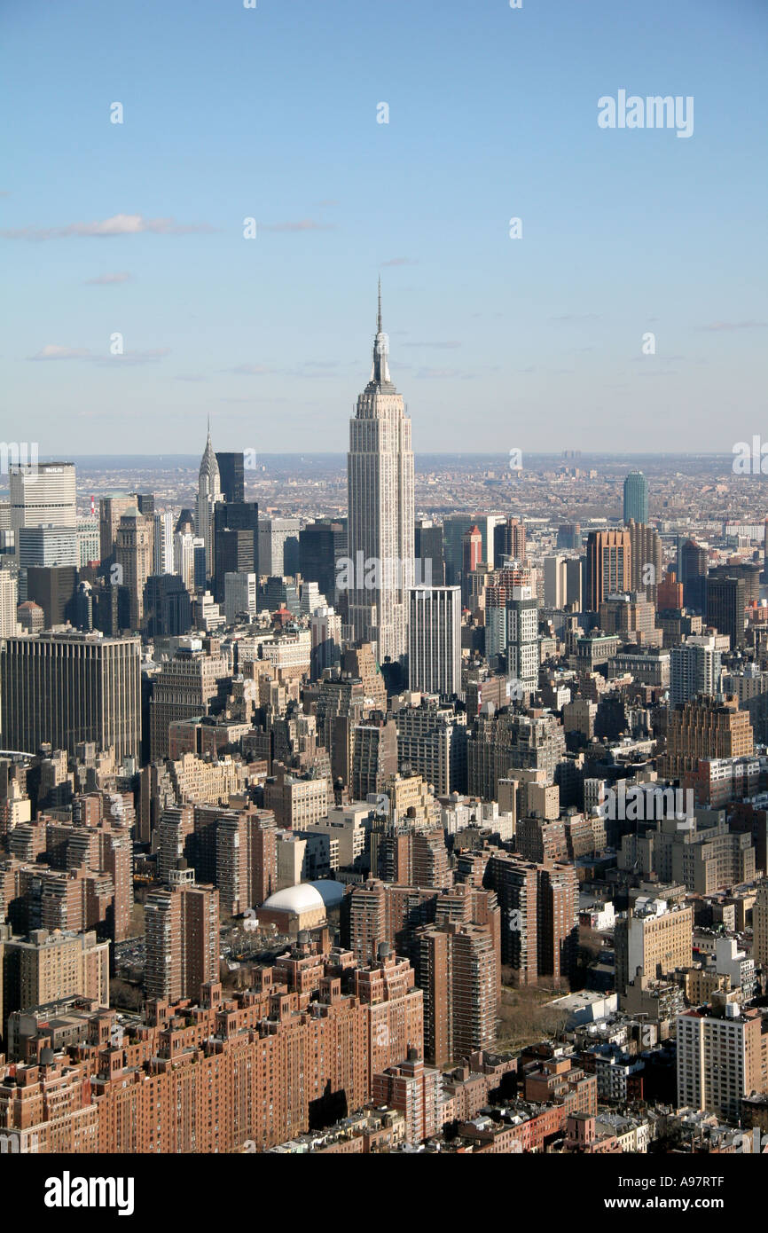 Curated visual reference: Gallery Detail: Aerial View Of The Empire State Building Located In Midtown