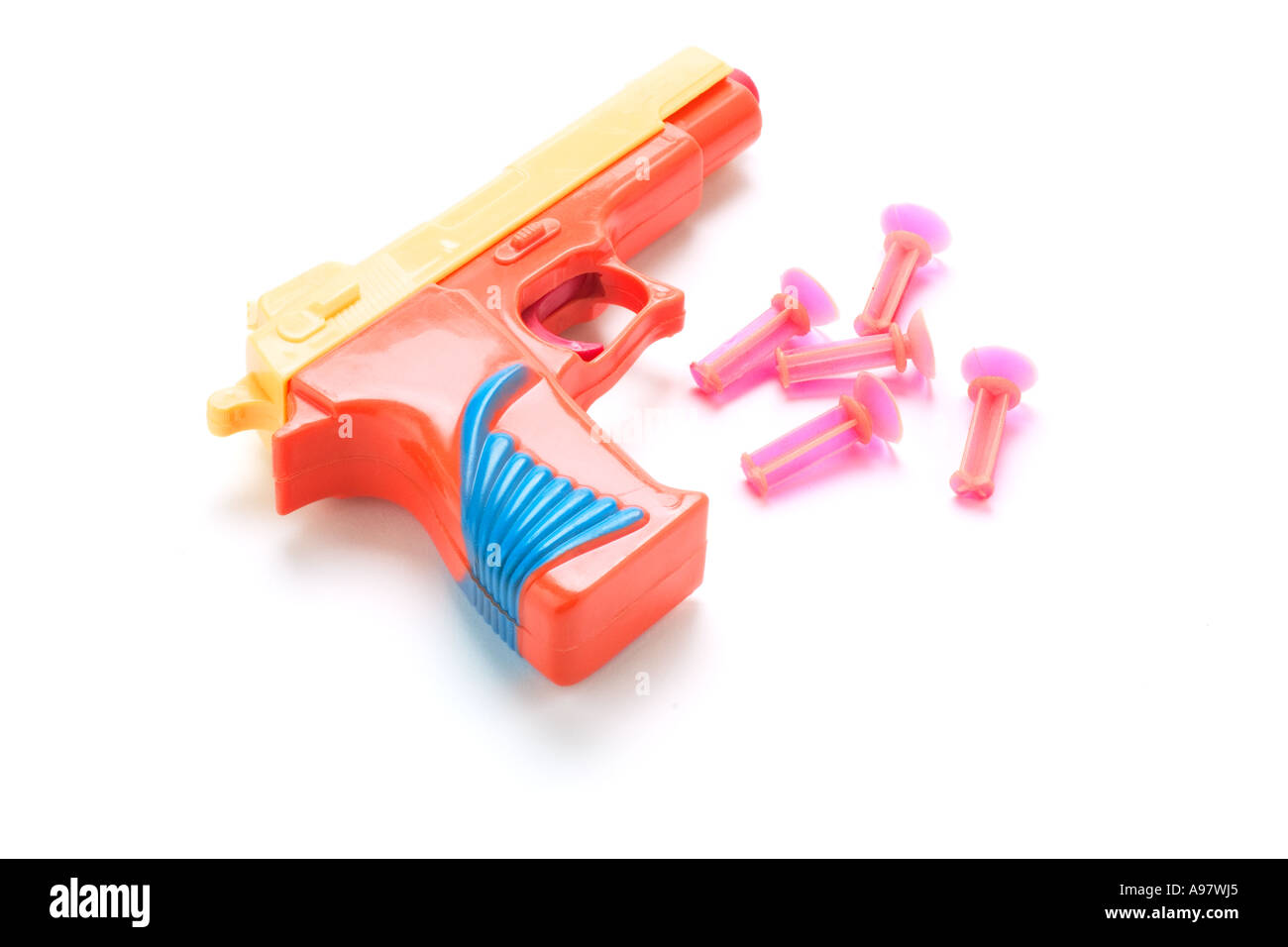 Toy Gun and Rubber Bullets Stock Photo Alamy