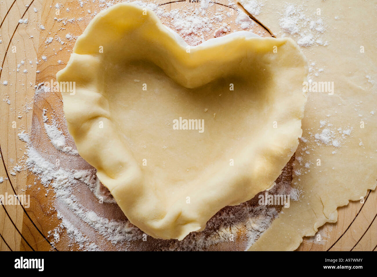 Pastry in heart shaped pie dish FoodCollection Stock Photo Alamy