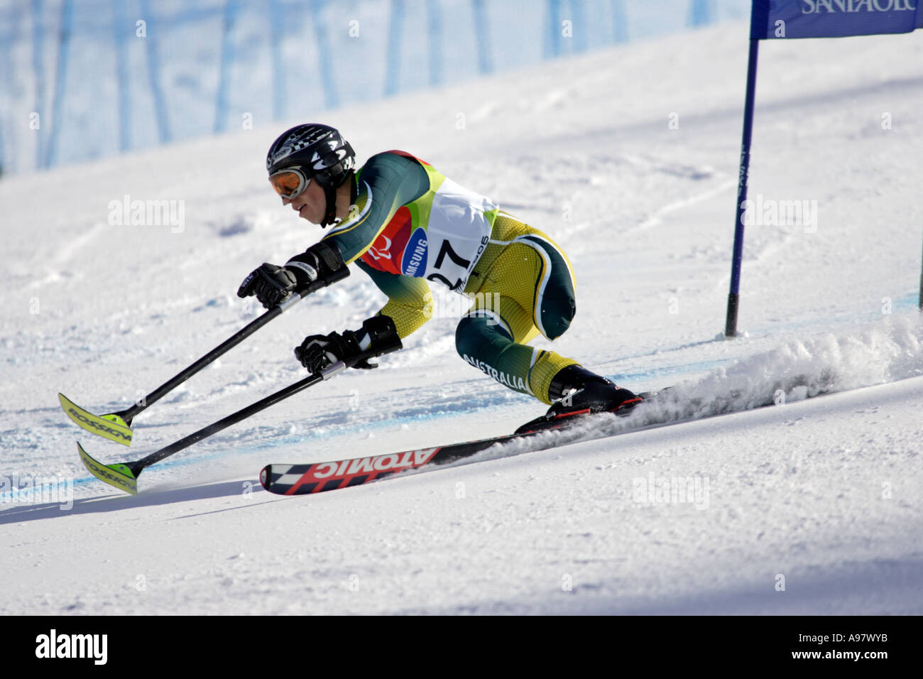 Cameron Rahles Rahbula LW2 of Australia on his first run of the Mens