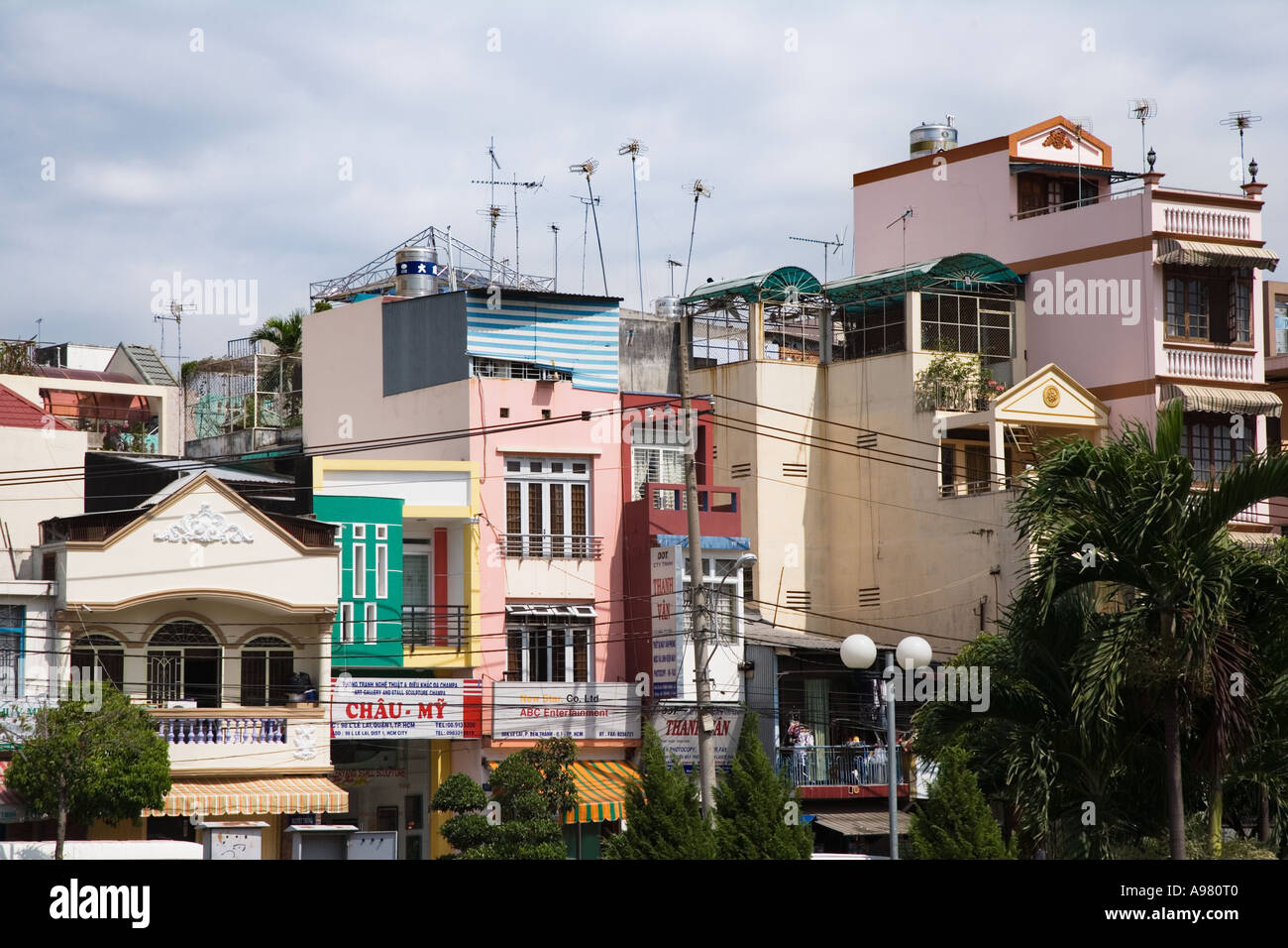 Typical modern architecture in Ho Chi Minh City (Saigon), Vietnam Stock