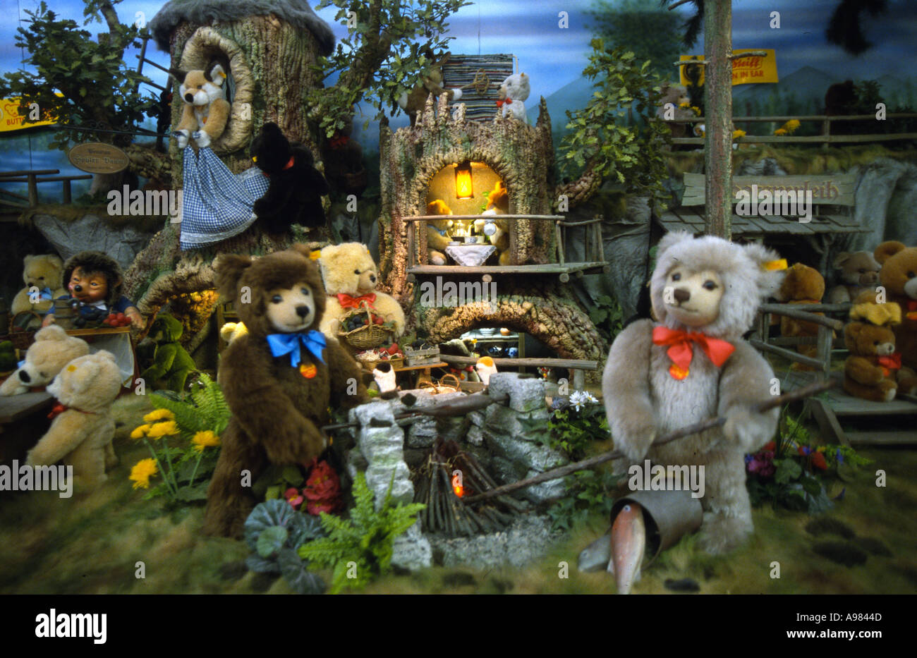 Display at Teddy Bear Story 100 Years of the Teddy Bear Museum of Childhood Bethnal Green London Stock Photo