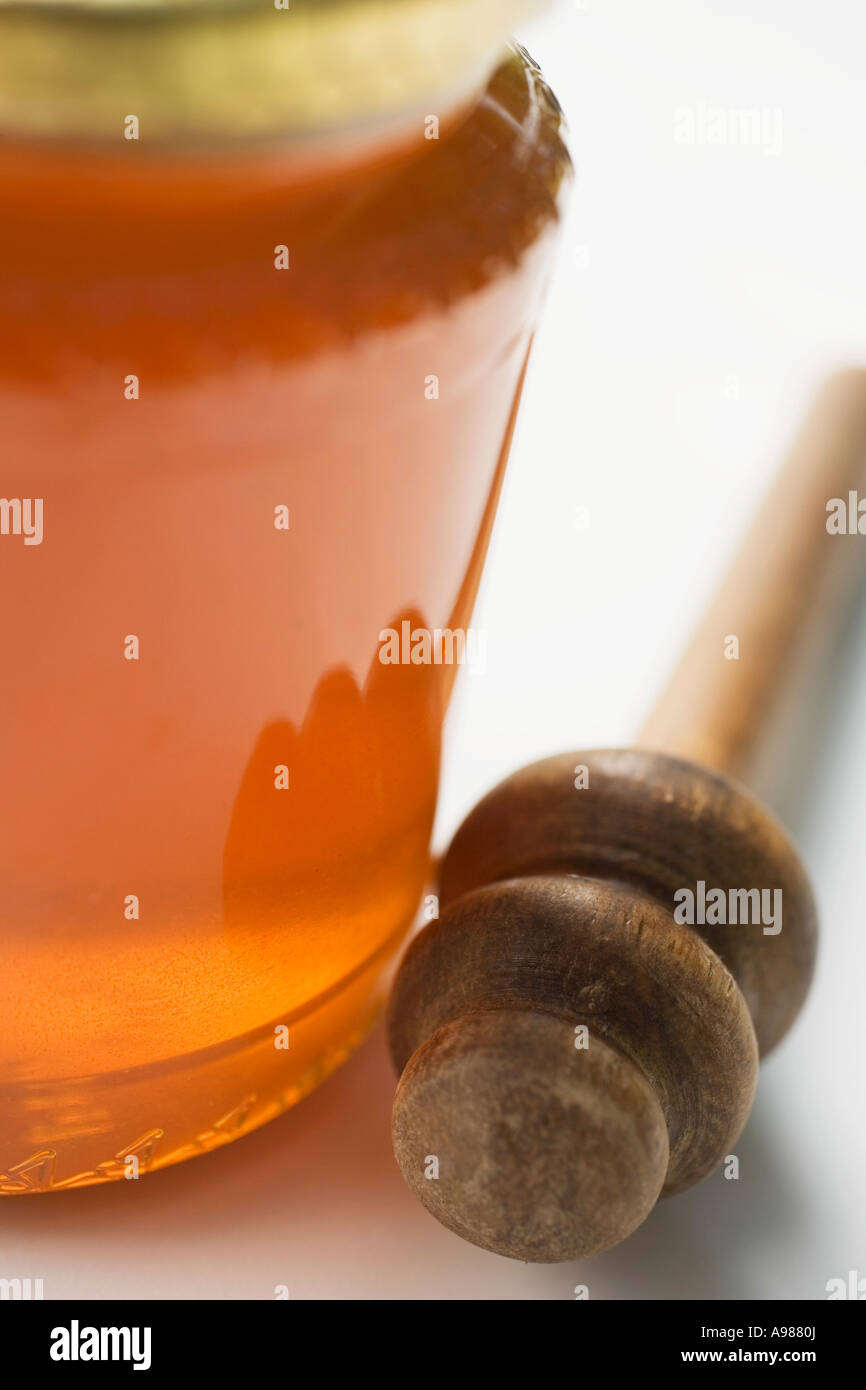 17oz Honey Jar With Dipper Stick And Bamboo Lid, 2-in-1 Efficient