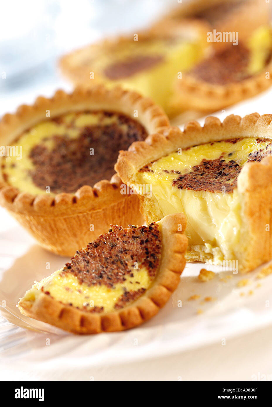 EGG CUSTARD TARTS Stock Photo - Alamy