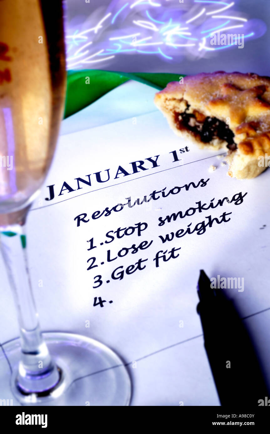 Making New Years Resolutions Stock Photo Alamy Making New Years Resolutions Stock Photo Alamy