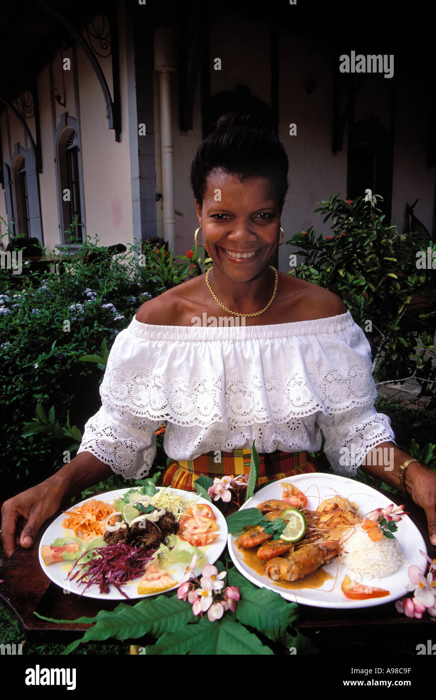Martinique, Plantations, Seafood platters Stock Photo Alamy
