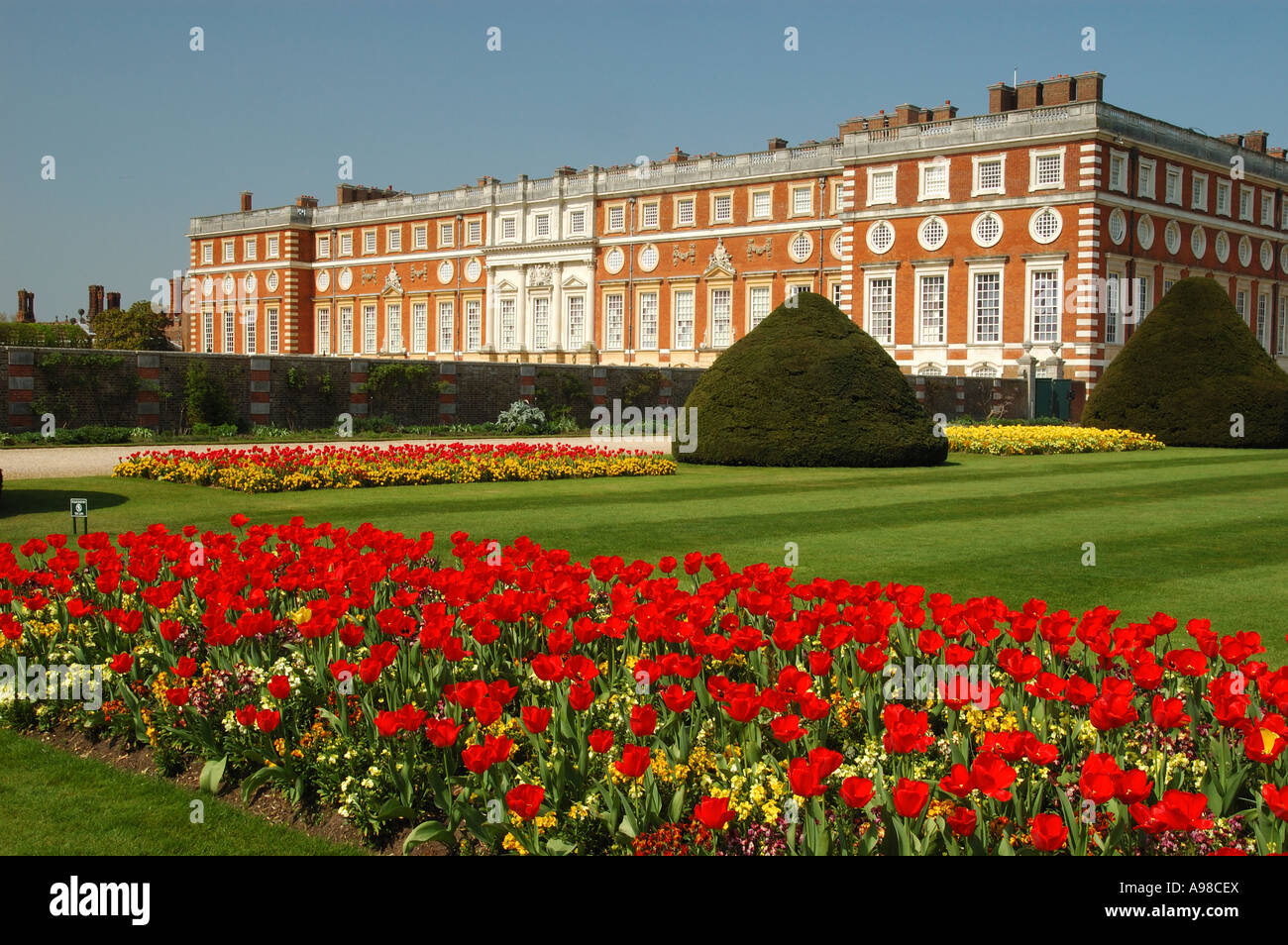Flowers at Hampton Court in spring Stock Photo Alamy