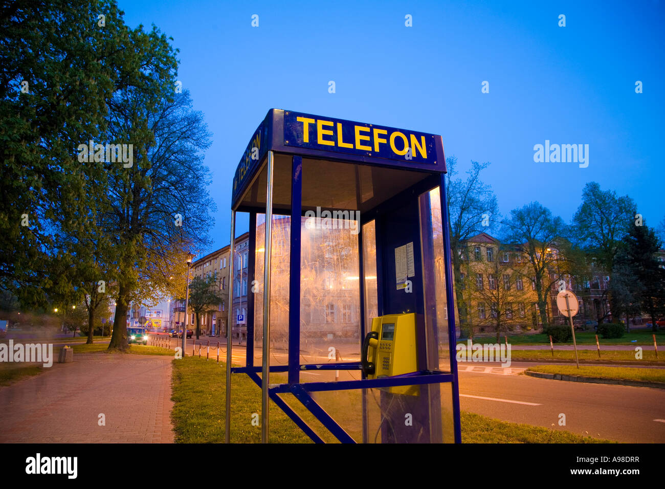 kolobrzeg kolberg Polen Poland Telefon Box Stock Photo
