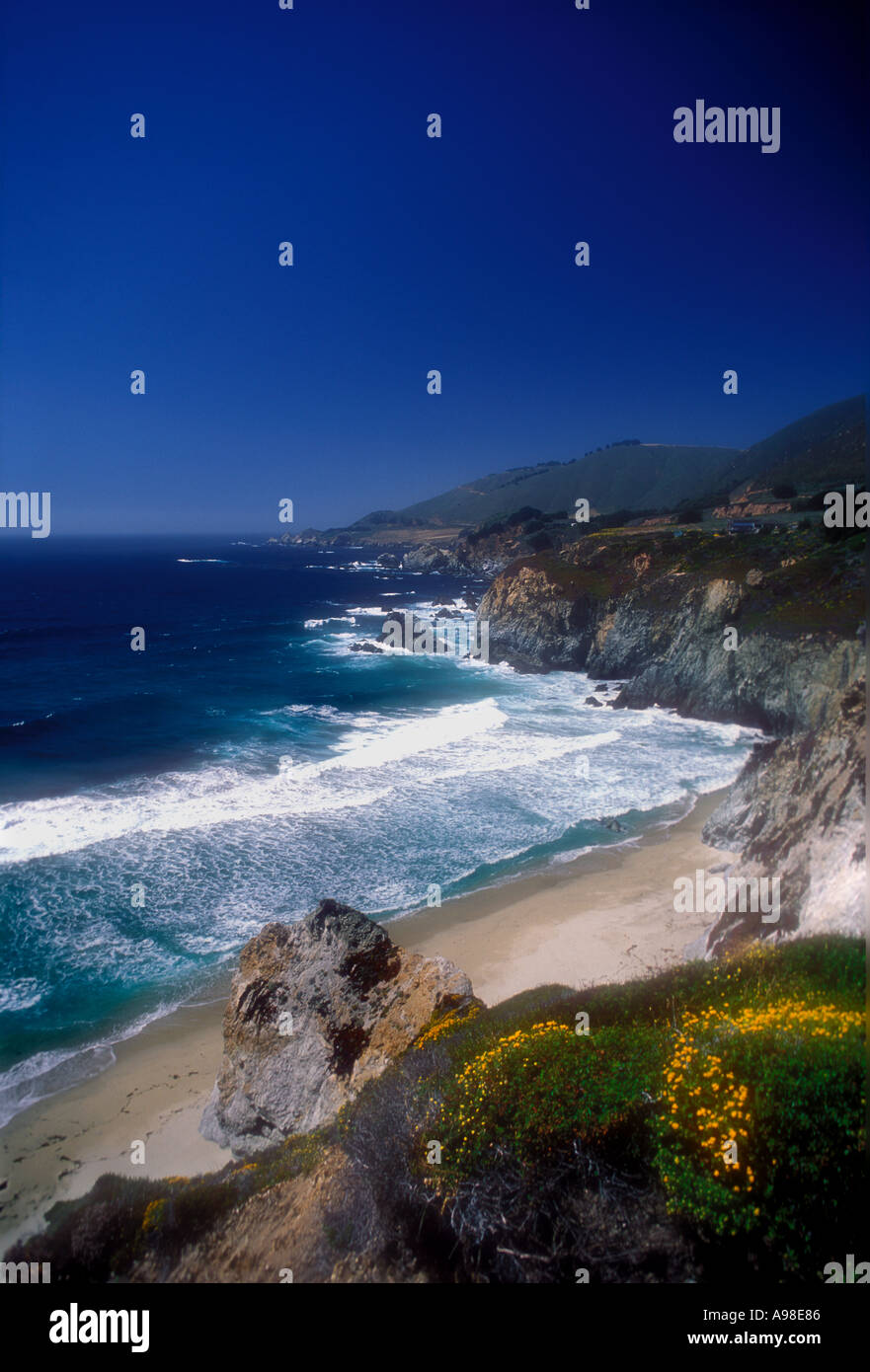 The Pacific coastline near Big Sur California USA Stock Photo - Alamy
